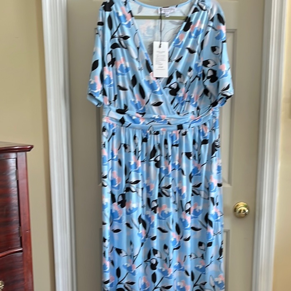 Floral Blue Maxi Dress